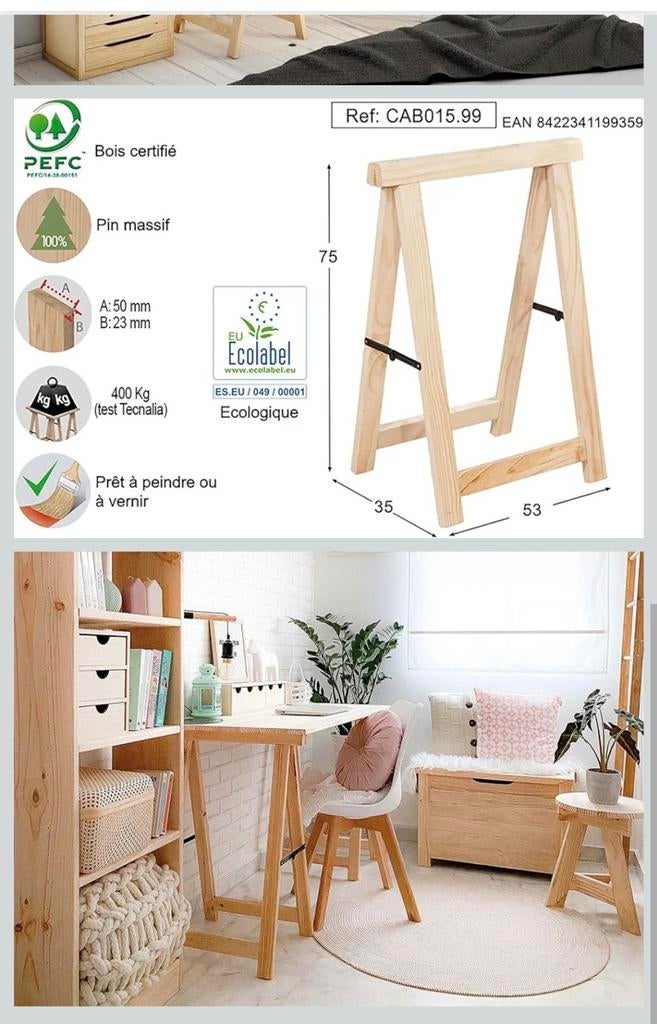 Houten schragen Brico, Enlèvement