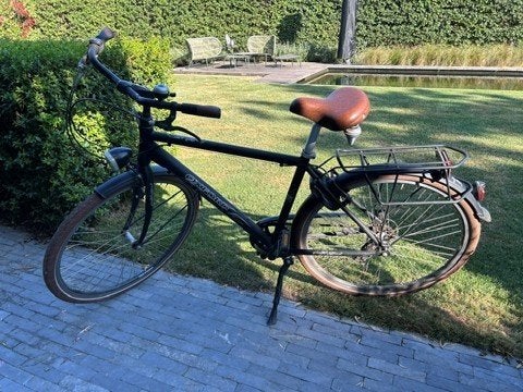 Herenfiets Oxford - Mat zwart - retromodel, Enlèvement, Utilisé, Autres marques, Vitesses