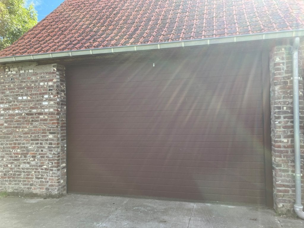 Grote sectionaal poort (H:2m85 en B:3m98) te koop, Ophalen, Kunststof, Gebruikt, Overige typen