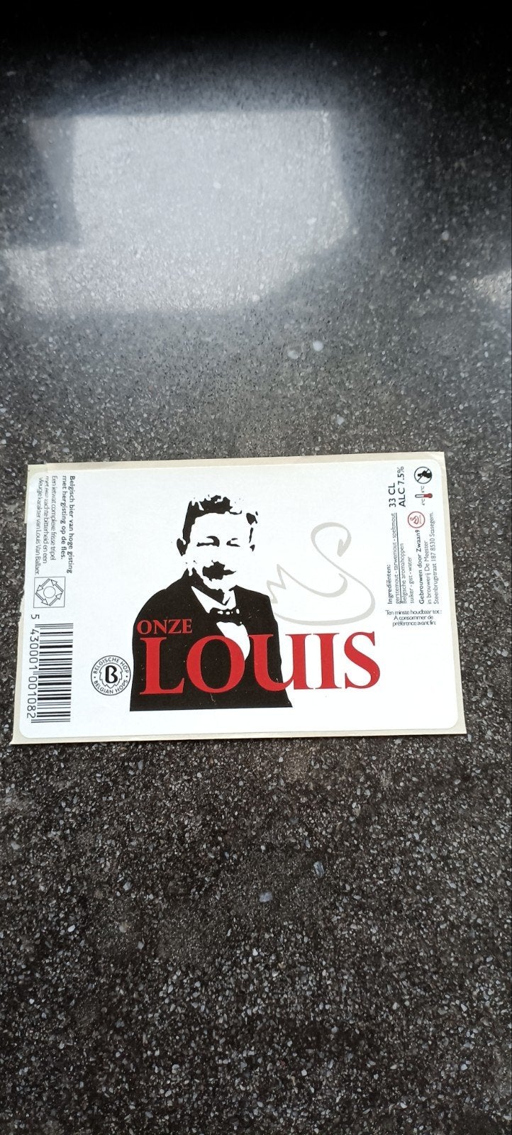 bieretiket onze Louis gebr. br De meester Stasegem voor de z, Ophalen of Verzenden