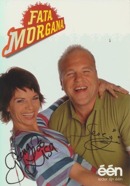 (m112) Sergio / Geena Lisa, dubbel gesigneerde foto, Verzamelen, Muziek, Artiesten en Beroemdheden, Verzenden