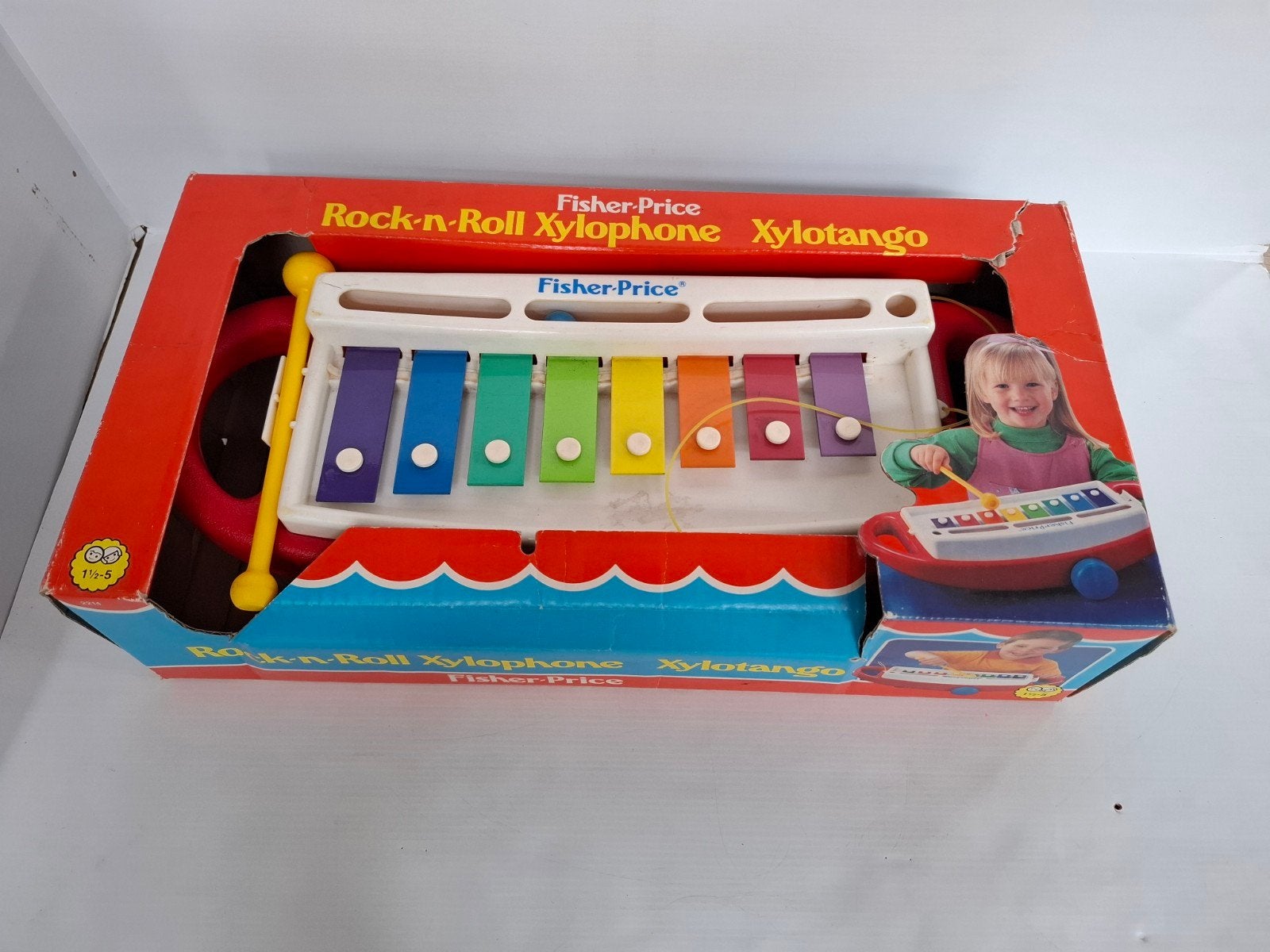 Xylophone Rock-n-Roll Vintage Fisher Price 2214 avec boîte, Enfants & Bébés, Jouets | Fisher-Price, Enlèvement ou Envoi, Utilisé