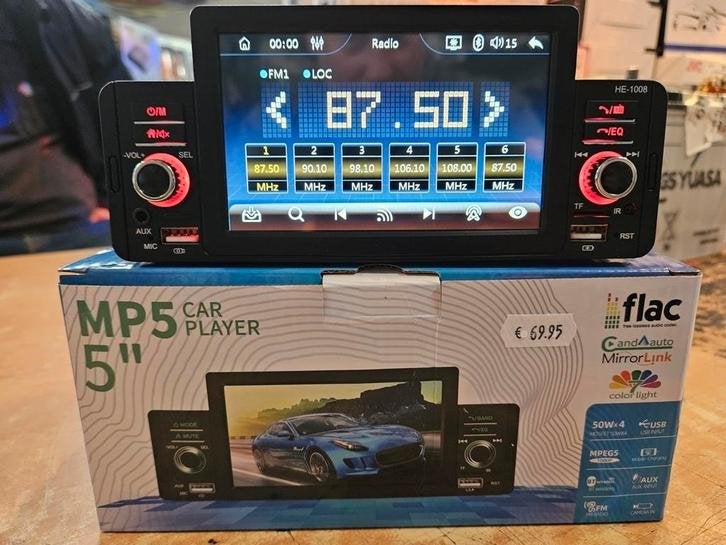 Apple carplay 5inch radio 1din voormaat