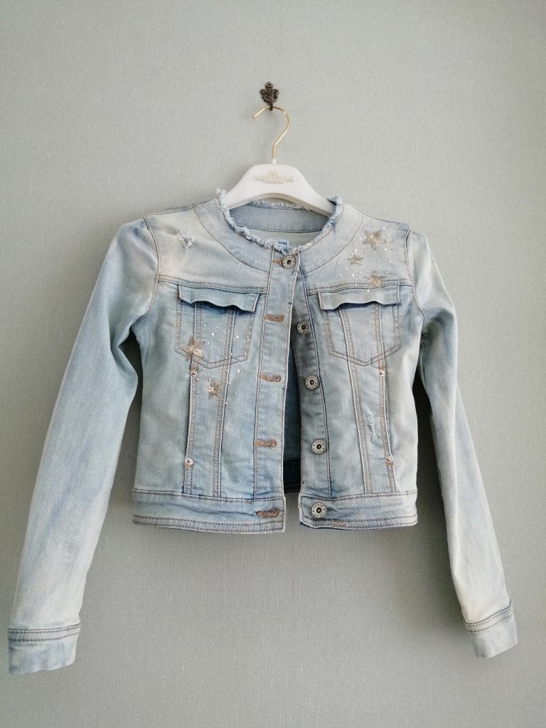 magnifique gilet Mayoral en jean taille 10 ans, Enlèvement ou Envoi, MAYORAL, Utilisé, Fille