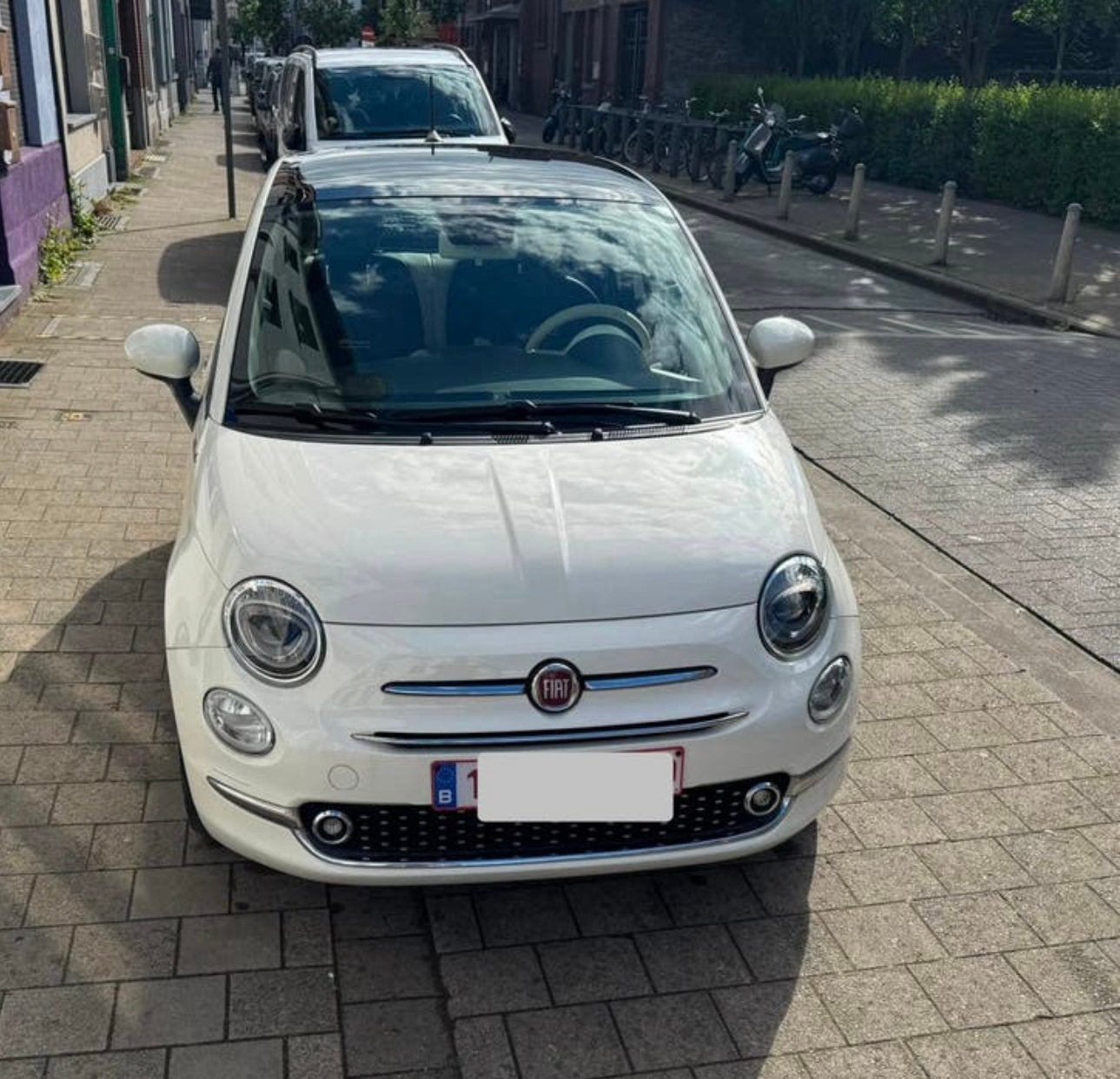 FIAT 500   30 000km  Hybride/ Benzine, Auto's, Wit, Leder, Handgeschakeld, Particulier