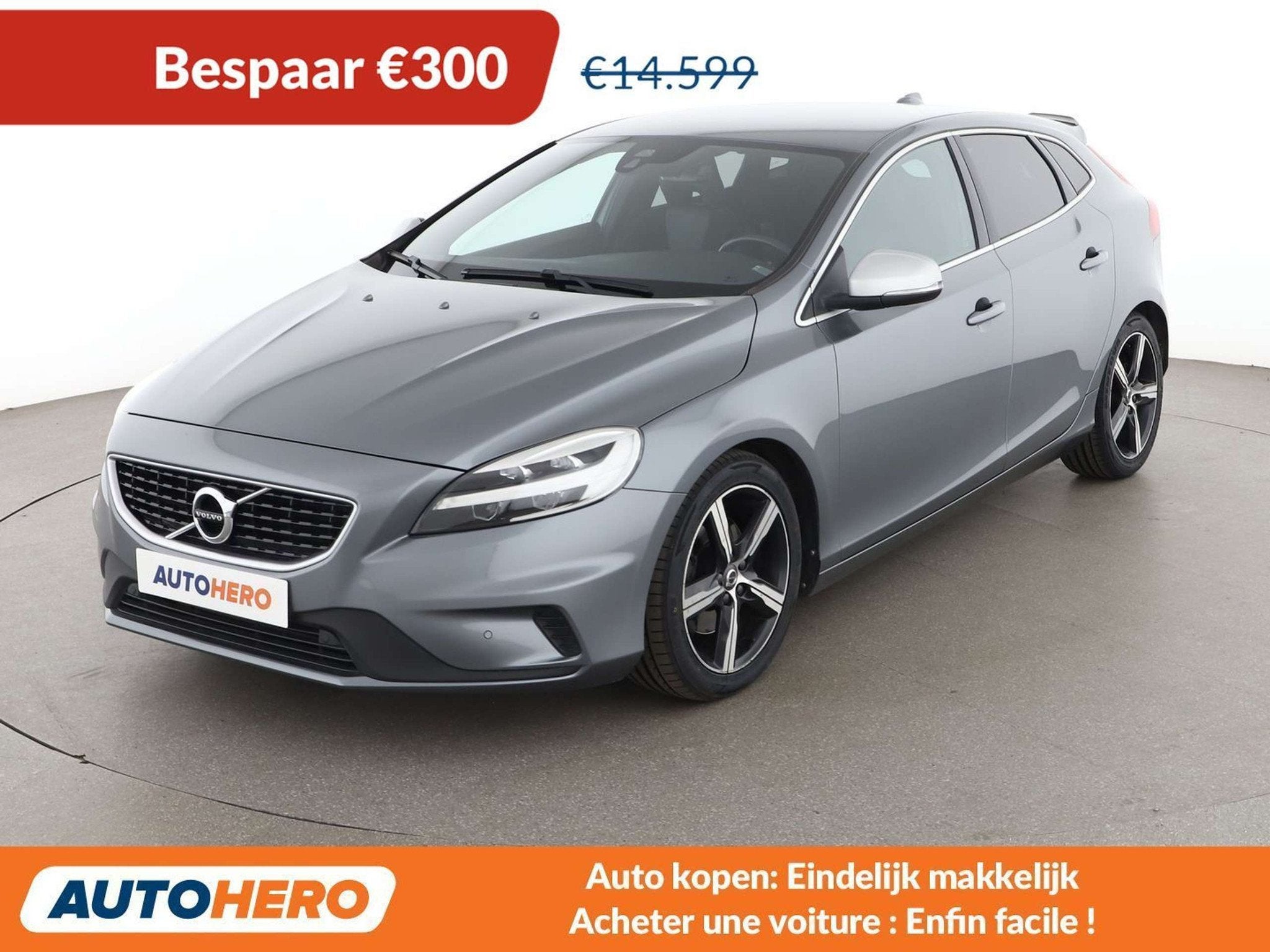Volvo V40 2.0 T2 R-Design (bj 2018), Auto's, https://public.car-pass.be/vhr/7c3d0ff6-f2b8-4d00-8614-ad08c097c456, 122 pk, Gebruikt