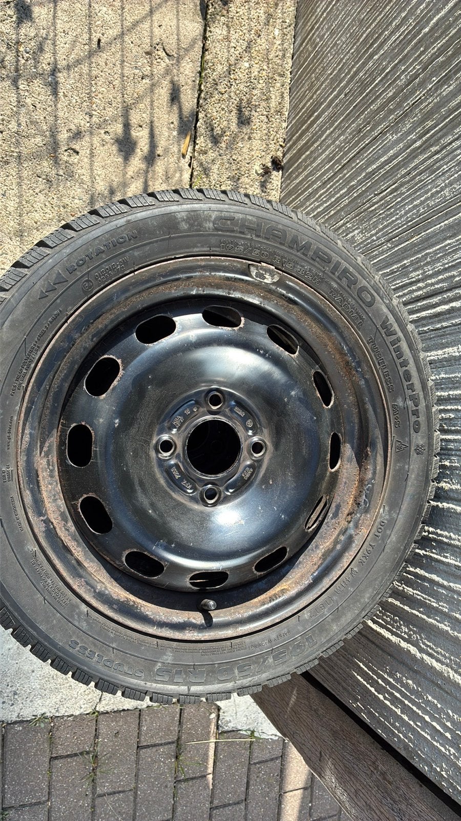 Winterbanden met velg 4 gaten, Enlèvement, Comme neuf
