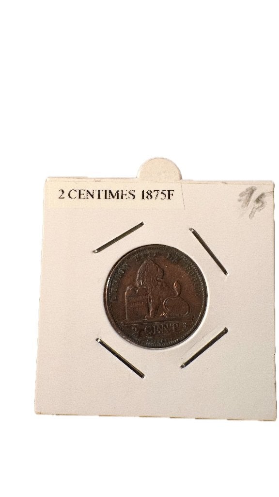 LEOPOLD II: 2 cent 1875F, Ophalen of Verzenden