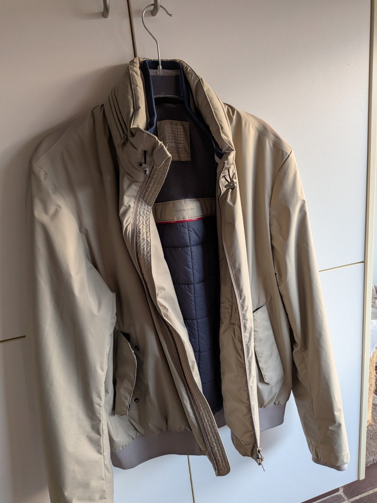 Geox Respira Performing Herenjas – Maat 52 (L), Kleding | Heren, Ophalen of Verzenden, Maat 52/54 (L), Beige