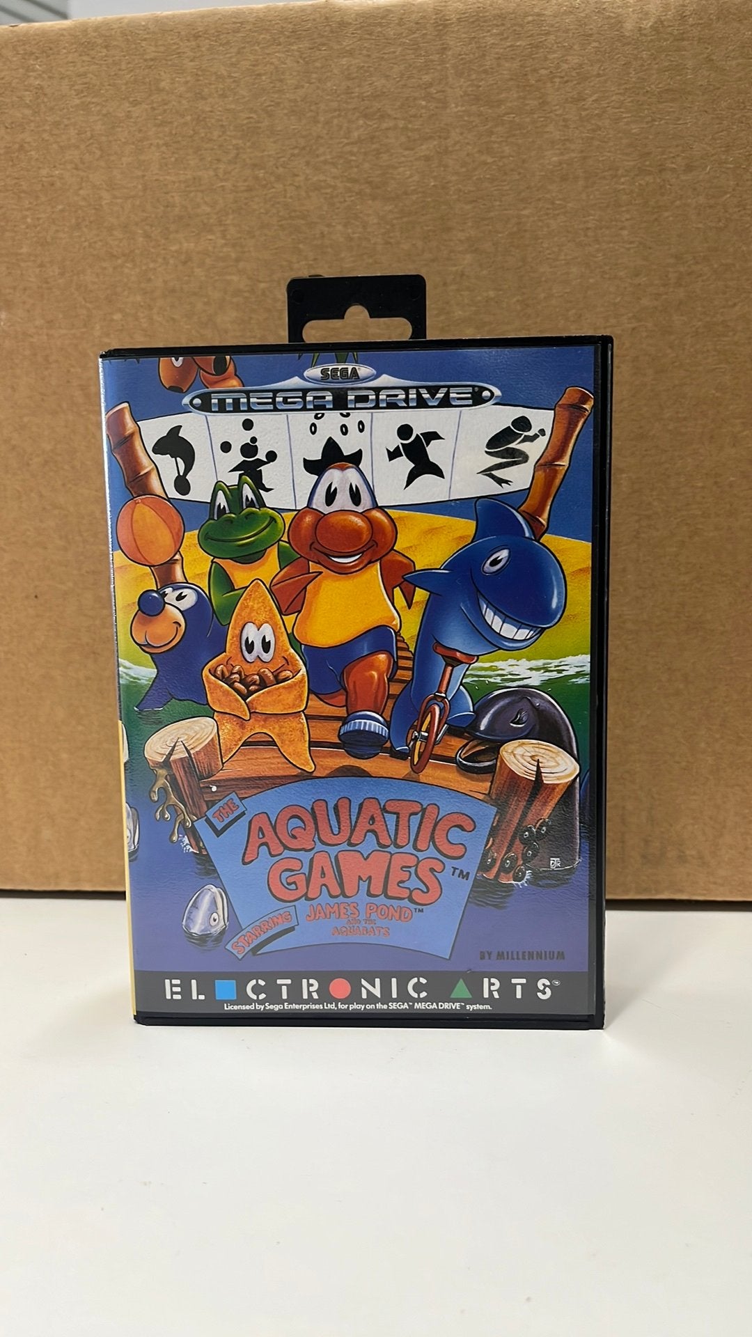 Sega Mega Drive - Aquatic Games, Games en Spelcomputers, Ophalen of Verzenden, Zo goed als nieuw, Mega Drive