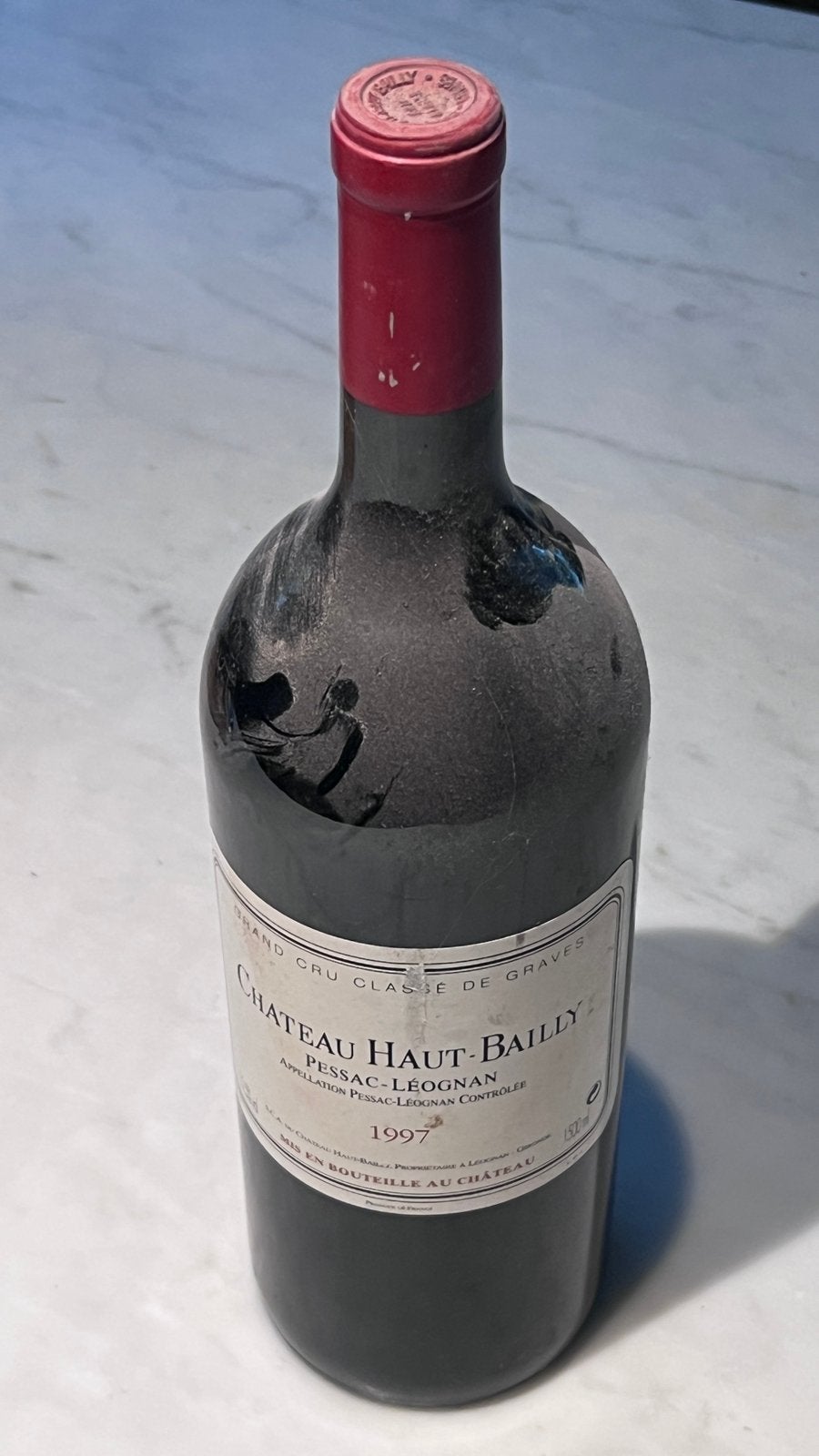 Château Haut-Bailly 1997 – 1,5L - Grand Cru Classé, Ophalen, Zo goed als nieuw, Vol