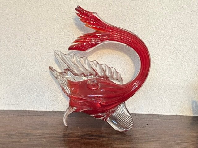 Murano glazen vis, rood, Antiek en Kunst, Ophalen