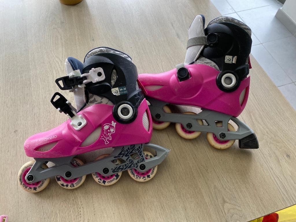 Skeelers voor meisjes incl.hand, elleboog en kniebeschermers, Kinderen, Inline skates 4 wielen, Ophalen, Overige merken