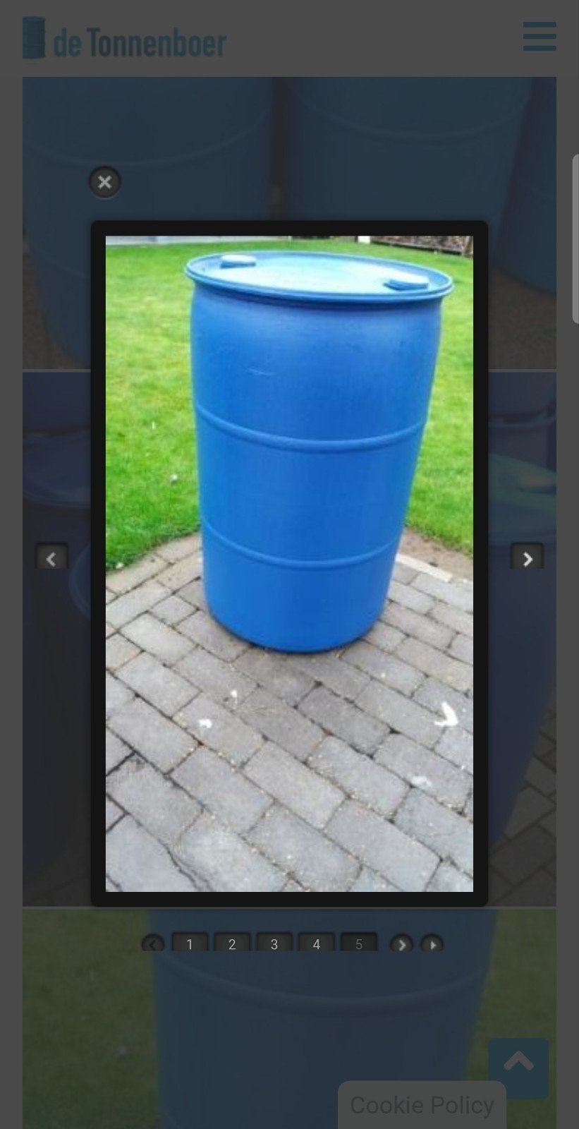 Blauwe tonnen, Tuin en Terras, Regentonnen, Ophalen