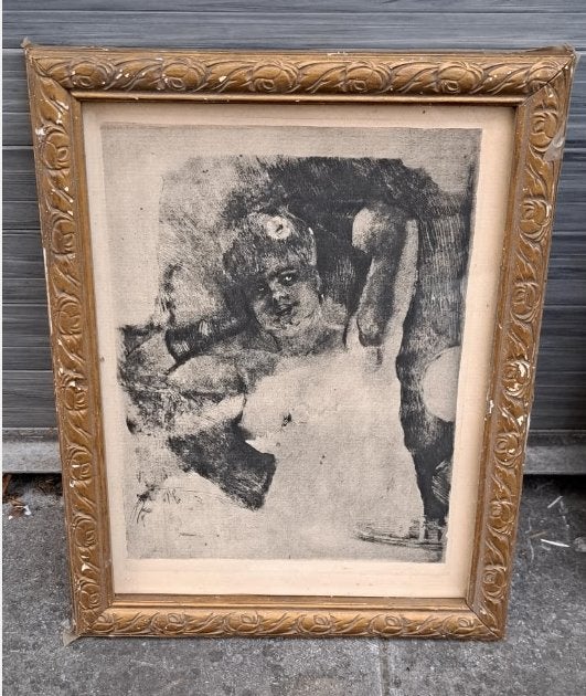 Gravure la dame au carcel de felicien rops, Enlèvement ou Envoi, Gravure