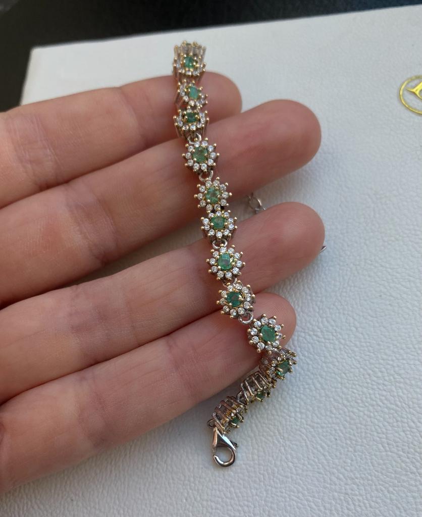 bracelet armband natuurlijke smaragd, Nieuw, Ophalen of Verzenden, Met edelsteen, Groen