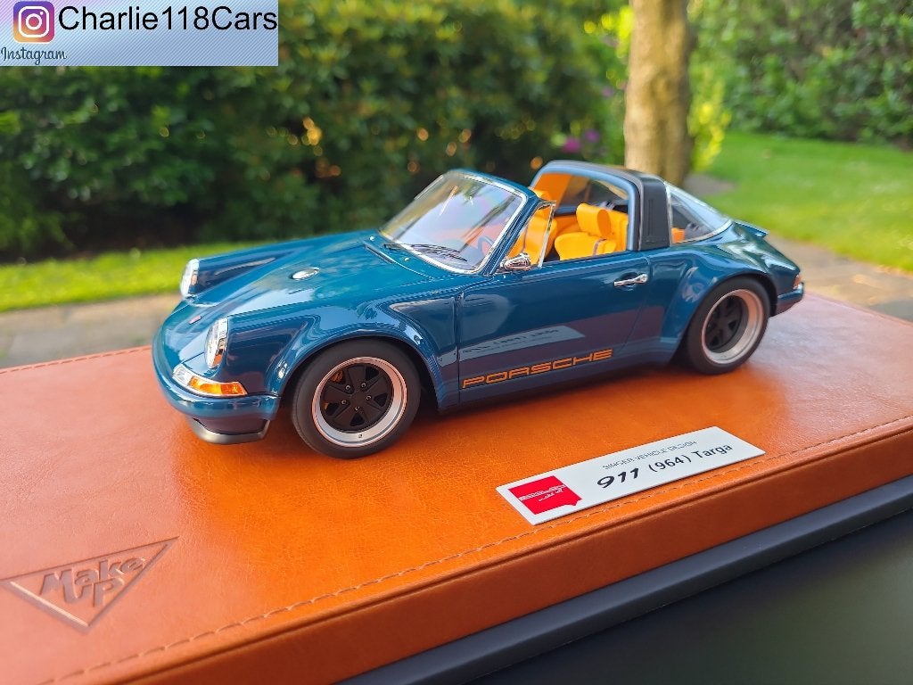 Make Up 1/18 Porsche Singer 911 (964) Targa Resistance Blue, Hobby en Vrije tijd, Ophalen of Verzenden, Nieuw