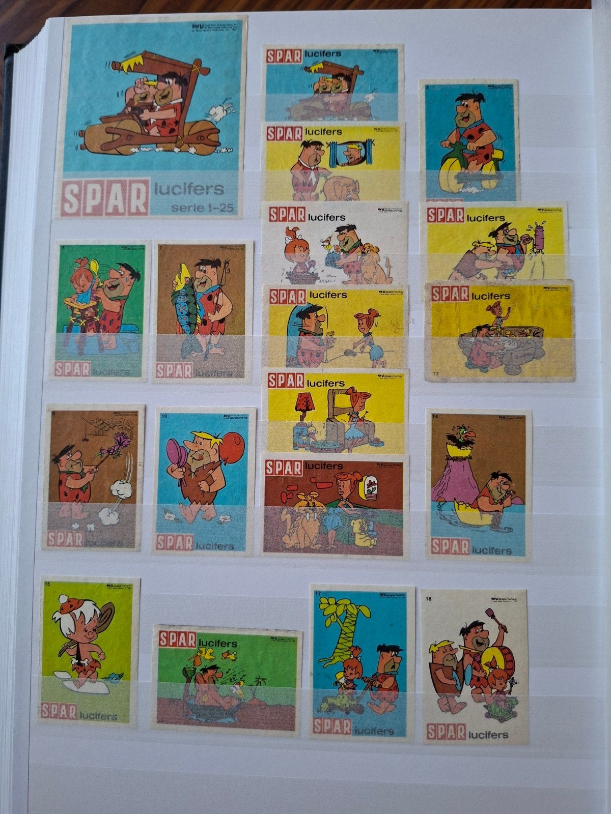 Reeks luciferetiketten the Flinstones jaren 50 SPAR, Verzamelen, Ophalen of Verzenden