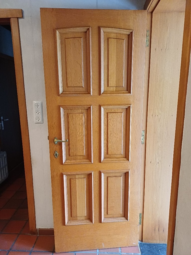 Houten binnendeur, Doe-het-zelf en Bouw, Deuren en Vliegenramen, Ophalen, Gebruikt, Minder dan 80 cm, Binnendeur