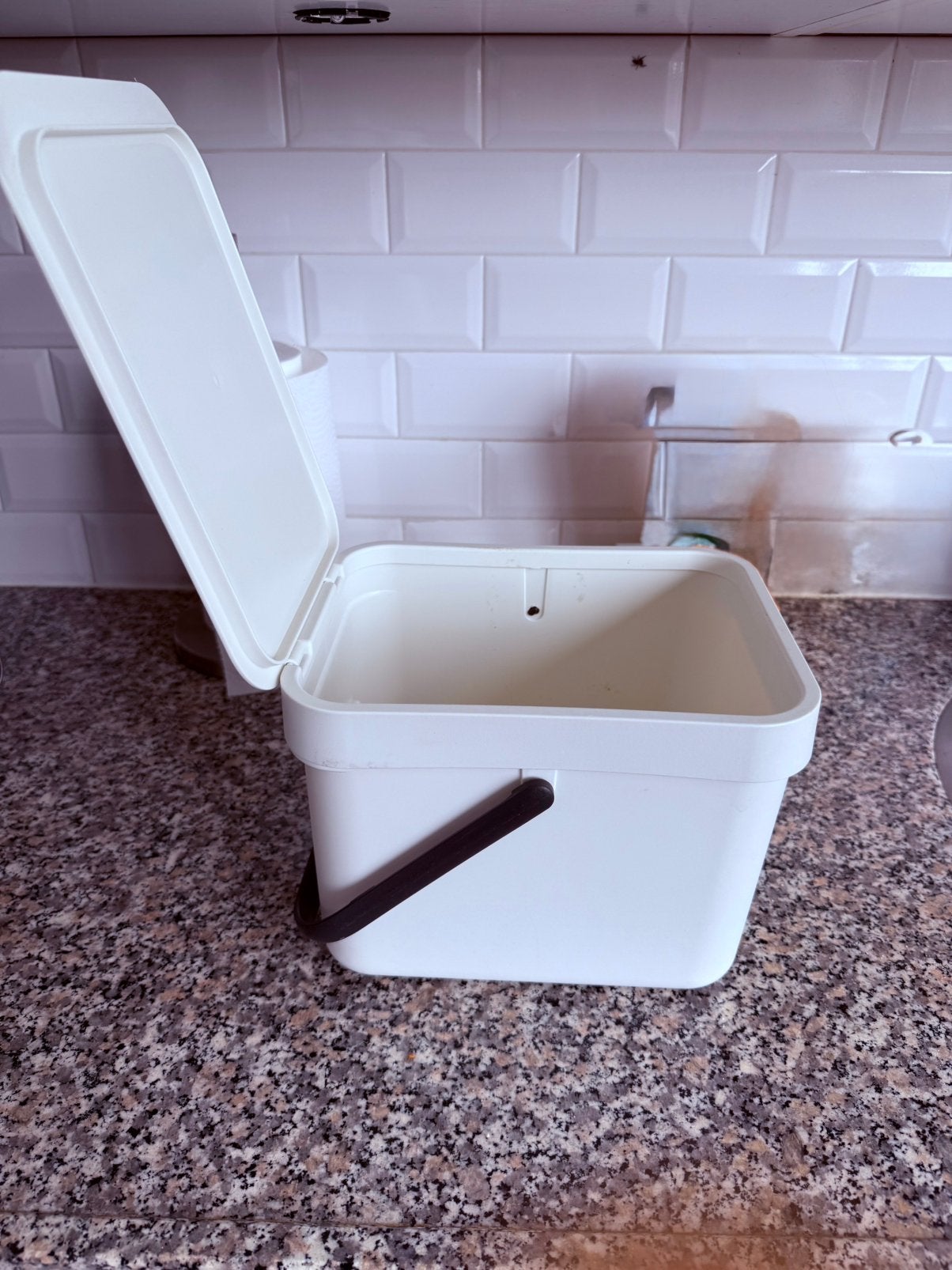 Brabantia Sort & Go Afvalbakje 6L – Wit Aanrechtbakje / GFT, Ophalen, Gebruikt, Kunststof