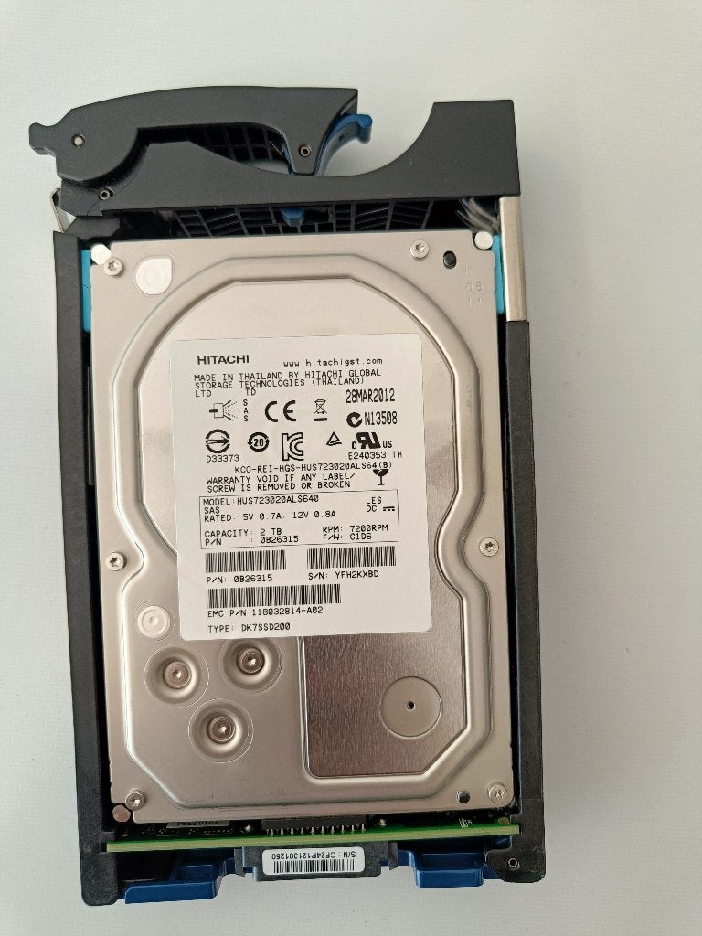 Hitachi Ultrastar 2TB 3.5" SAS HDD HUS723020ALS640, Intern, SAS, Server, HDD