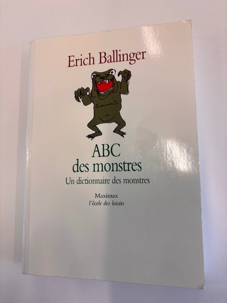 L'ABC des monstres (Erich Ballinger), Livres, Enlèvement ou Envoi, Erich Ballinger, Fiction