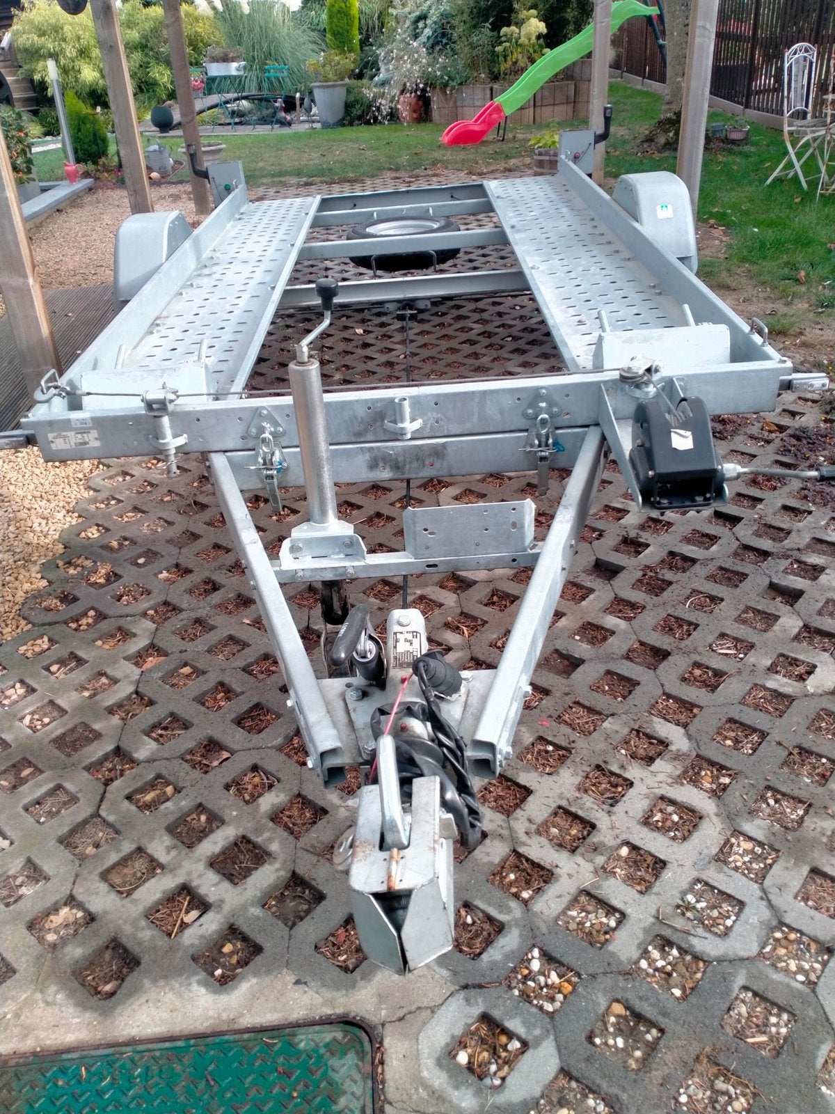 Remorque plateaux basculante 1300 kg, Enlèvement, Comme neuf