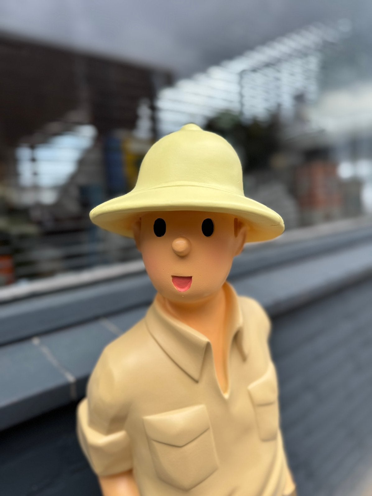 Belle grande statue de Tintin au Congo, Enlèvement, Comme neuf, Humain