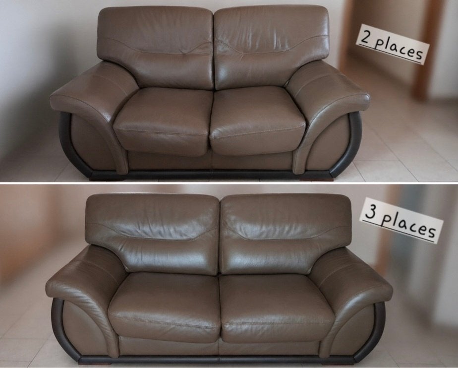 Canapé  3 + 2 places en cuir de bonne qualité, Maison & Meubles, Canapés | Salons, 75 à 100 cm, Quatre personnes ou plus, Enlèvement