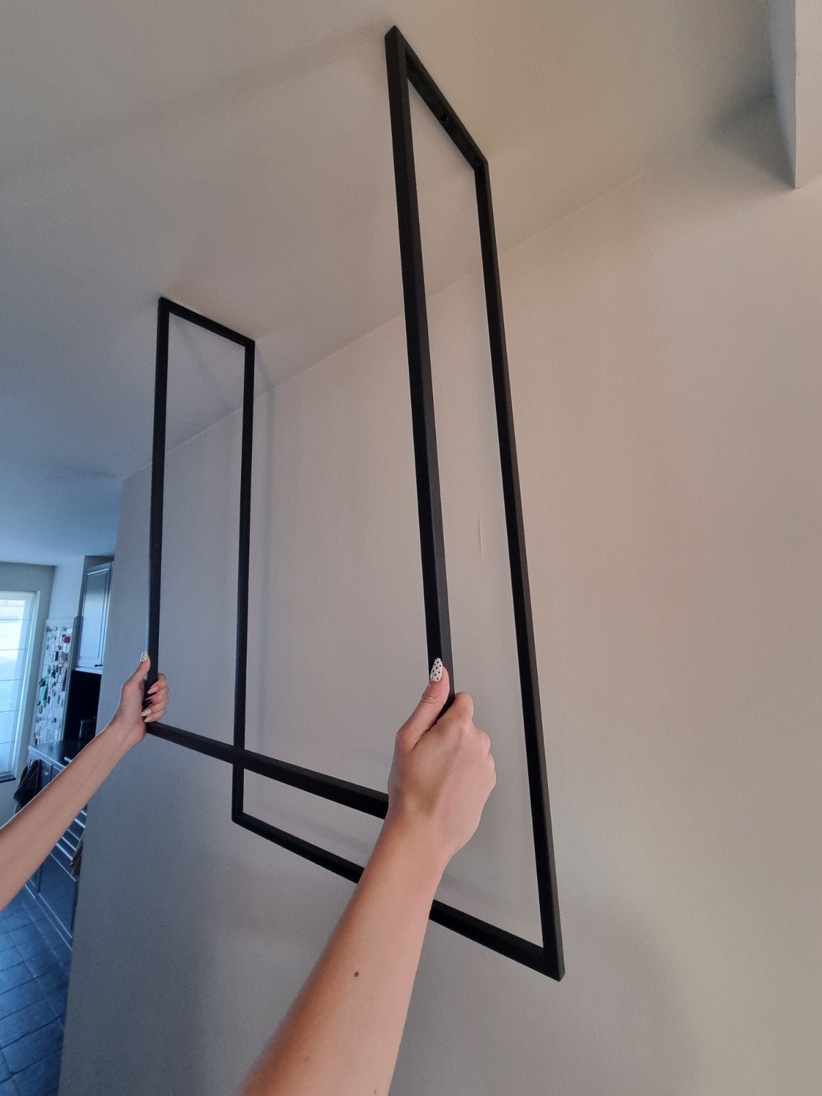Hangend handdoekenrek, Ophalen, Zwart, Handdoekenrek