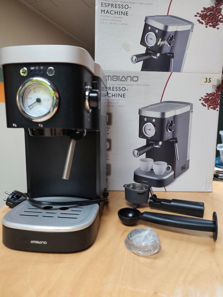 Espresso machine compact model, Ophalen, Espresso apparaat, Gemalen koffie, Zo goed als nieuw