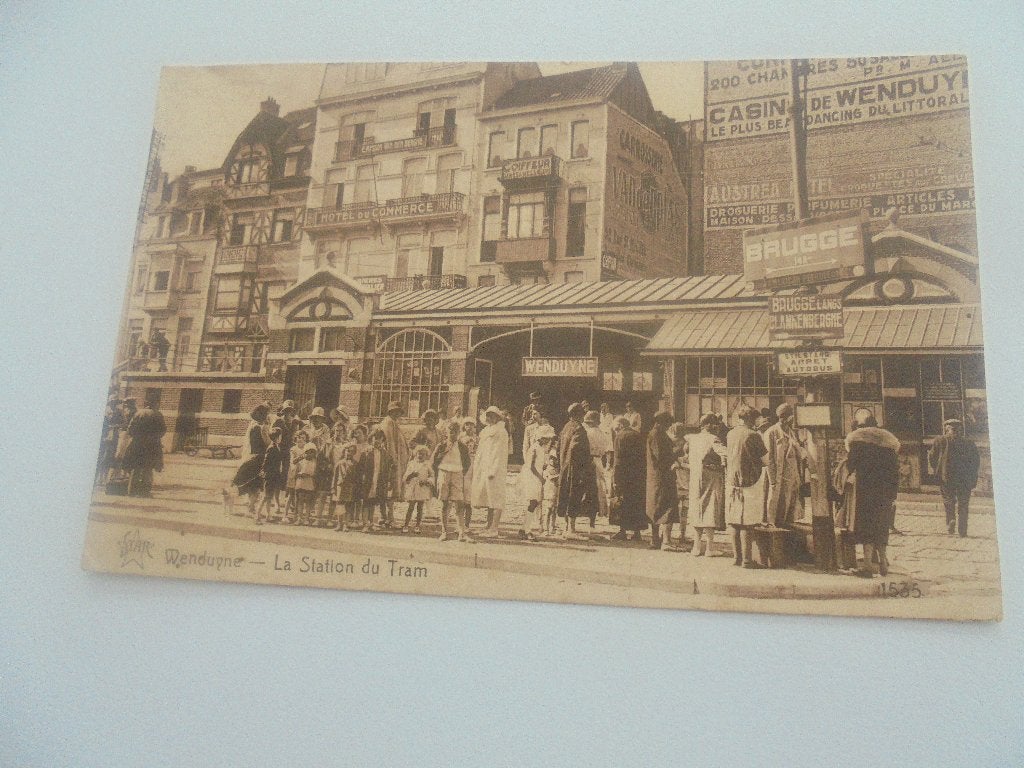 wenduine-tram station, Verzamelen, Ophalen of Verzenden, 1920 tot 1940, Gelopen, West-Vlaanderen