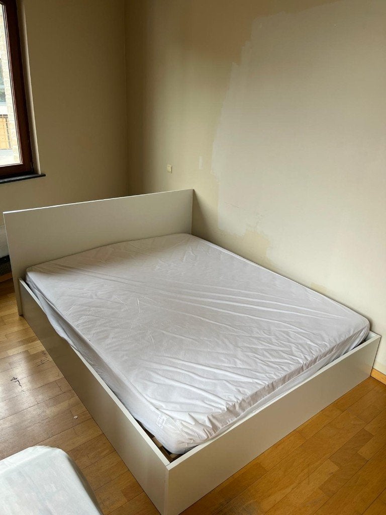 Lit 160 x 200 avec coffre, Maison & Meubles, Chambre à coucher | Lits, Utilisé, Queen size, 160 cm, 200 cm, Bois, Blanc, Enlèvement