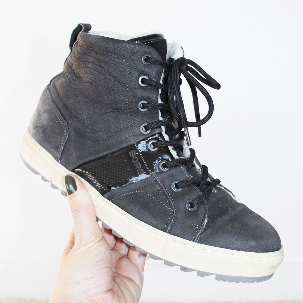 Björn Borg rembourrées en cuir -s11 (taille 40) €35, -, Björn Borg, Sneakers et Baskets, Porté, Noir