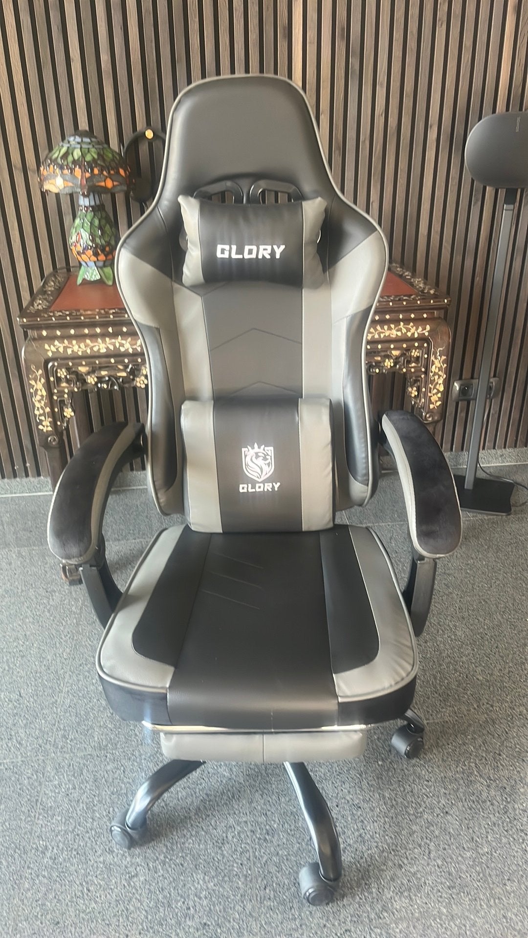 GLORY gamingstoel met lenden- en nekkussen, Enlèvement, Comme neuf