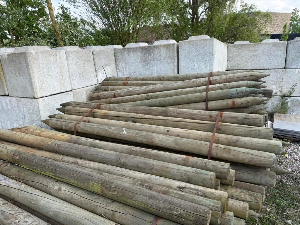 Weidepalen, Tuin en Terras, Palen, Balken en Planken, Ophalen, Zo goed als nieuw, Palen