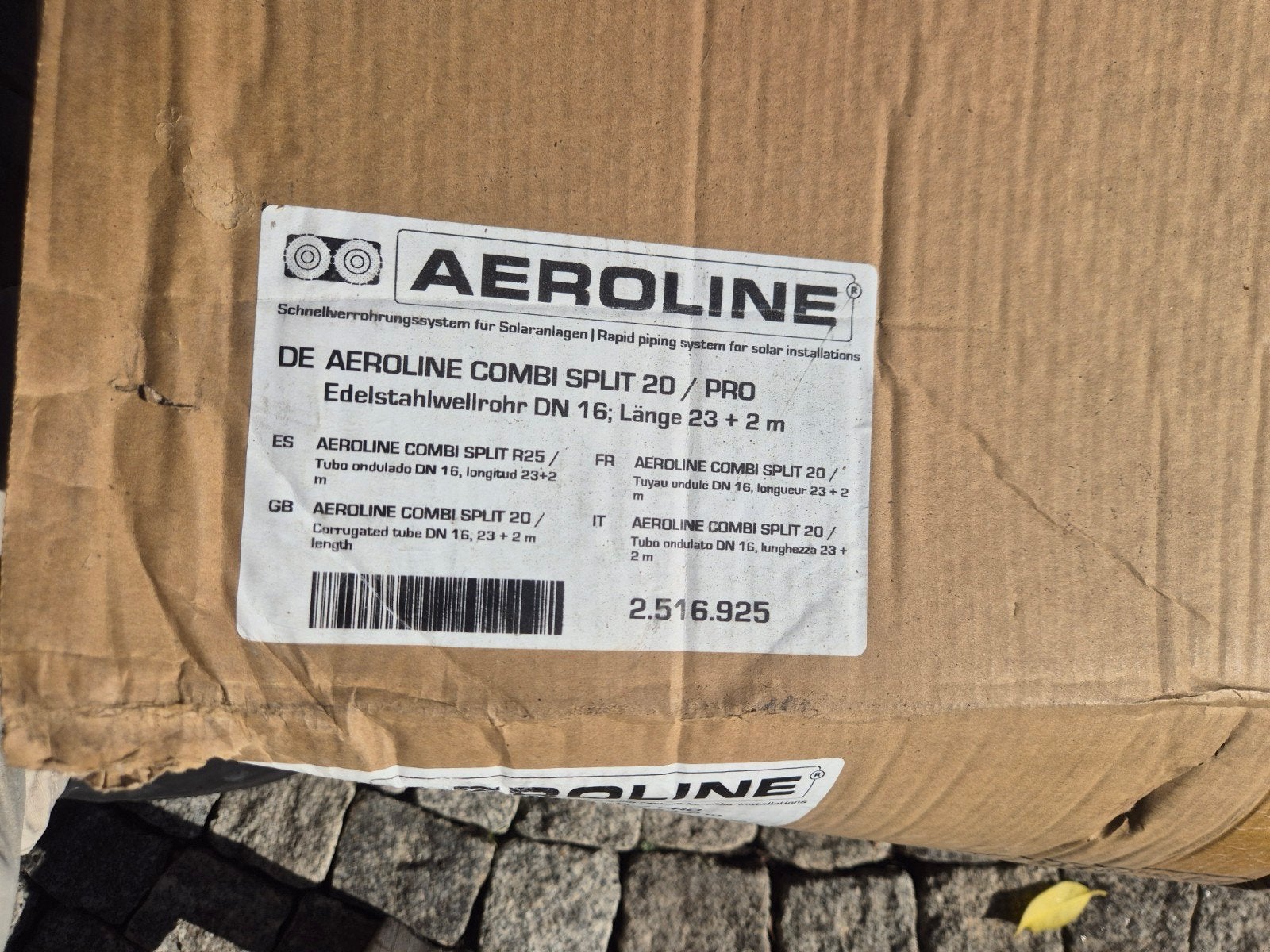 Aeroline DN16 solarleiding 25m + bevestigingsklemmen, Enlèvement, Neuf