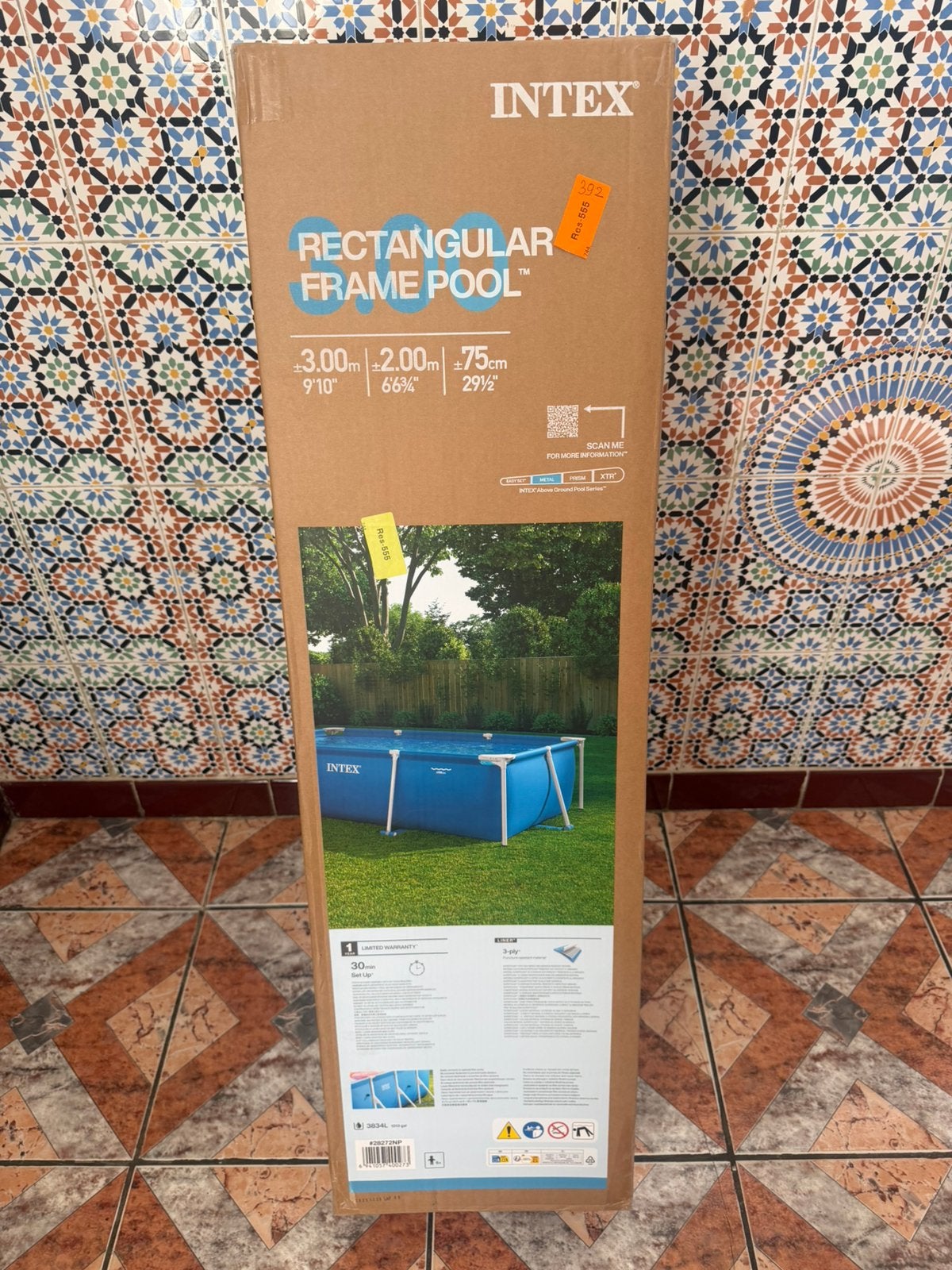 Zwembad intex NIEUW! 3m op 2m met afdekzeil. Beide ongeopend, Tuin en Terras, Zwembaden, Ophalen, Nieuw