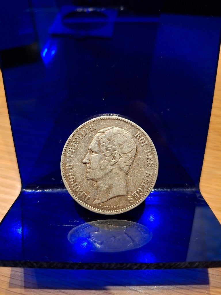 België – 5 Frank 1849 – Leopold I – Zilver 900/1000, Ophalen, Zilver, Losse munt, Zilver