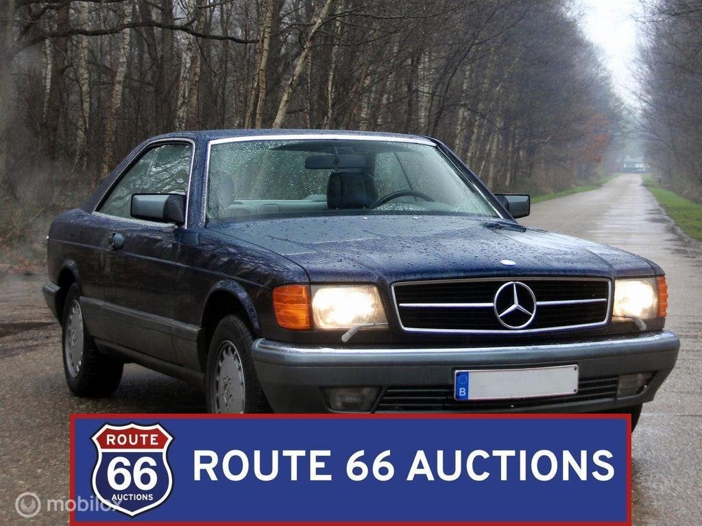 Mercedes-Benz 500 SEC | 1986 | Route 66 Auctions, Auto's, Zwart, Mercedes-Benz, Bedrijf, Handgeschakeld