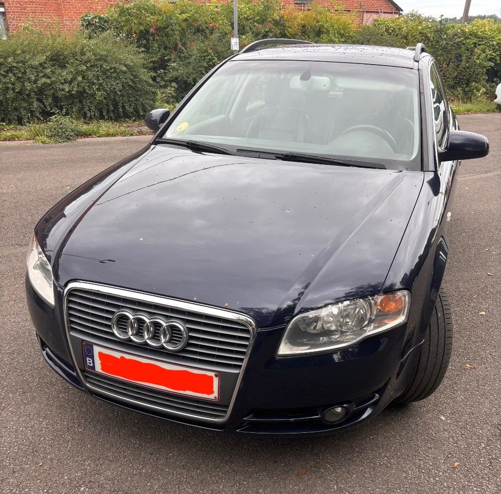 Audi A4 stationwagen 1.9 TDI, Auto's, Audi, Zwart, Blauw, A4, Leder