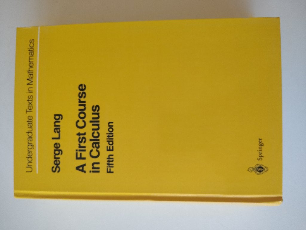 A First Course in Calculus - hardcover, Serge Lang, Comme neuf, Enlèvement, Autres sciences