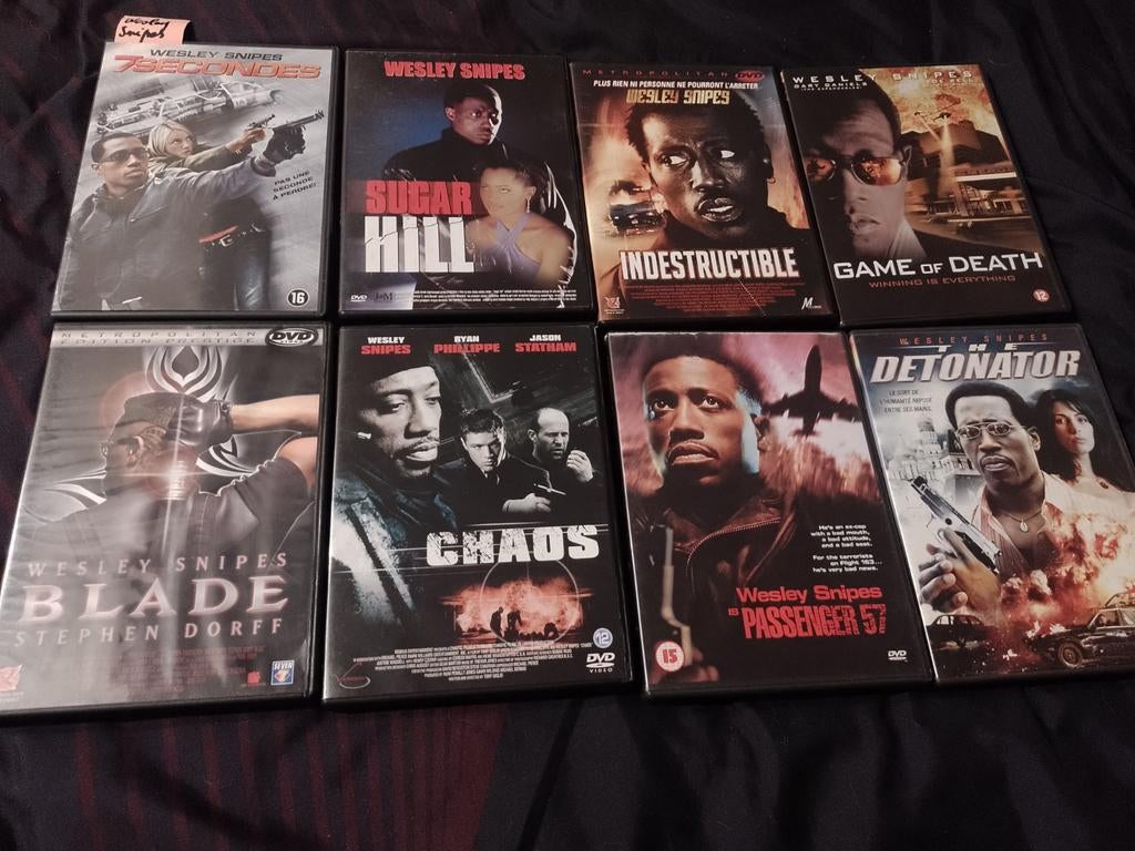 A vendre en DVD 8 films Wesley Snypes, À partir de 12 ans, Enlèvement ou Envoi, Comme neuf, Action