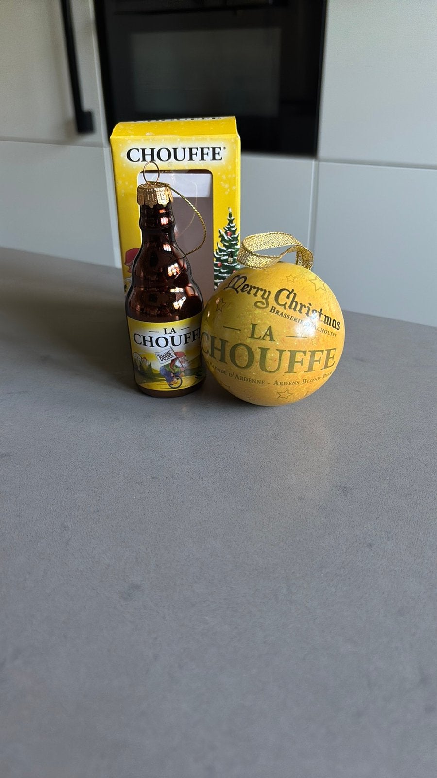 La Chouffe 2 kersthangers, Ophalen of Verzenden, Zo goed als nieuw