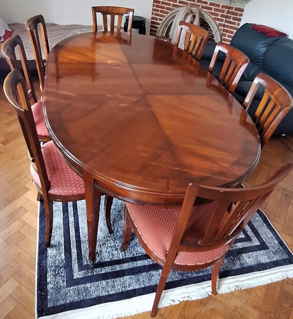 Grote mahoniehouten eettafel uit de Louis XVI-periode, Ophalen