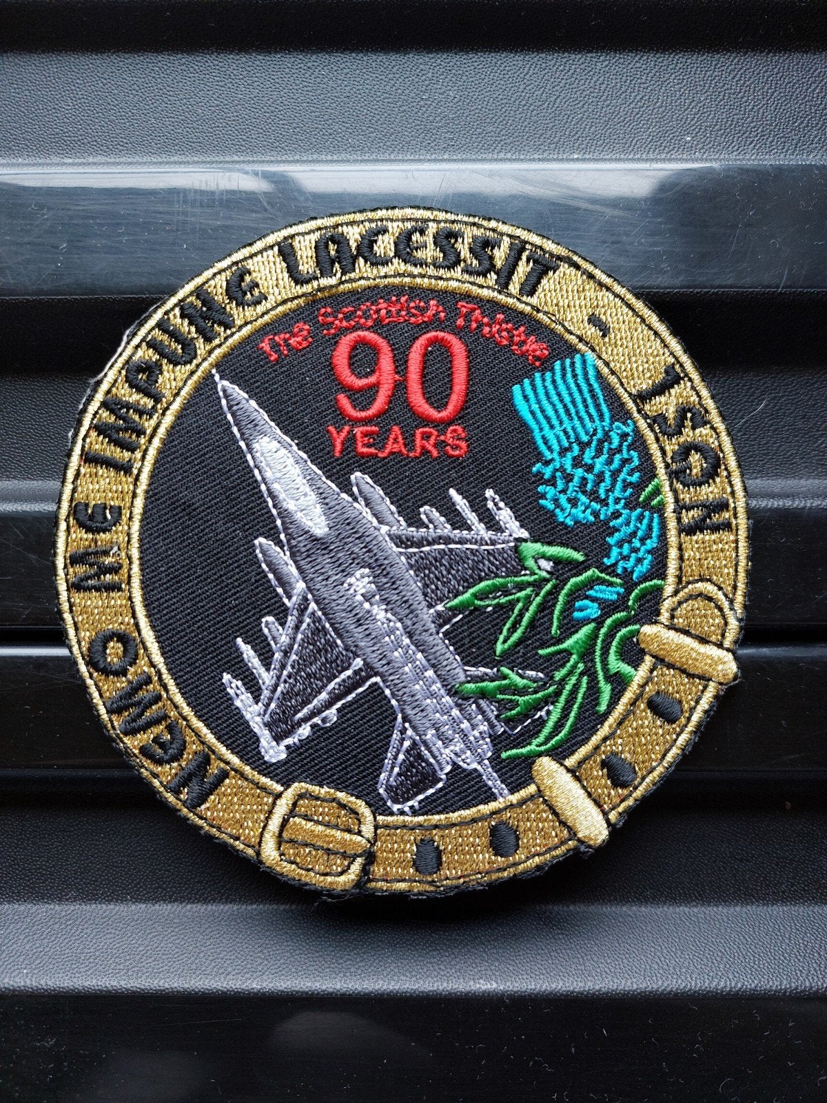 Patch Belgian Air Force 1 Squadron 90 years, Verzamelen, Militaria | Algemeen, Verzenden, Luchtmacht, Embleem of Badge