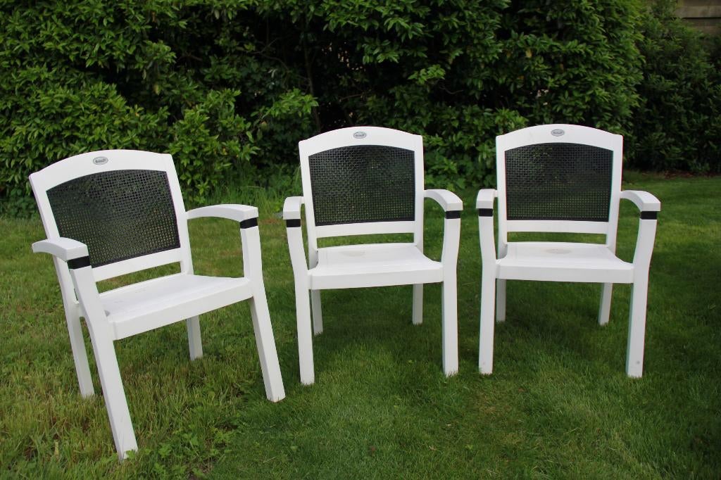 tuinstoelen, Tuin en Terras, Ophalen, Gebruikt, Kunststof, Stapelbaar
