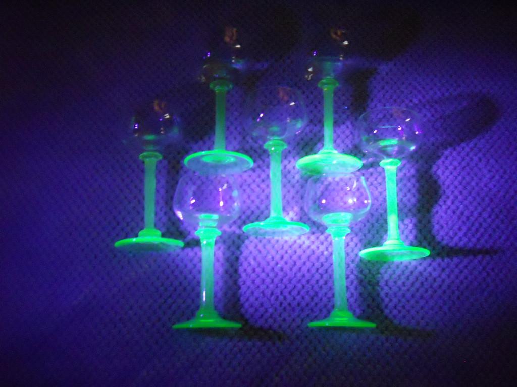 Lot de 7 verres en ouraline, Enlèvement, Utilisé