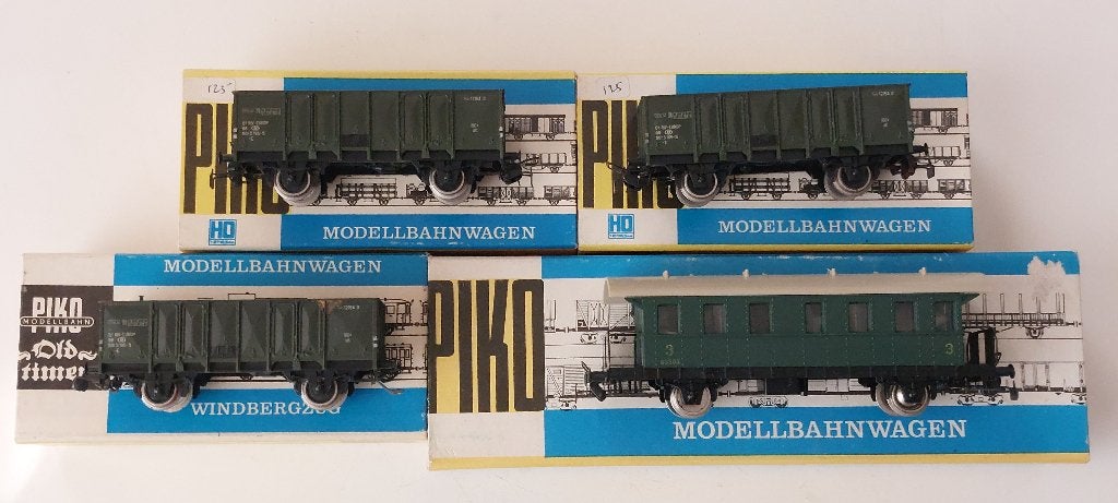SNCB/NMBS PIKO SET VAN 3 AUTO'S + 1 AUTO*HO*DC, Gebruikt, Gelijkstroom, Verzenden, Wagon