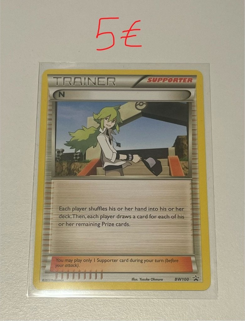 N pokemon kaart BW100 Promo, Enlèvement, Utilisé, Cartes en vrac